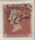 1841 Sg8 1d Red Brown Plate 21 London  10  In Cross On Cover Market Deeping  ck 