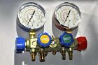 Manifold Gauge 4way Hose Set R410a R22 ac Hvac Charge Test Recovery Service Tool