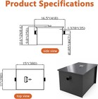 Commercial Grease Interceptor  8 Lb Capacity 4 Gpm Heavy Duty Carbon Steel