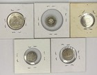 World Silver Coin Lot 5 Coins - Uk  South Africa  Sweden  Some Unc