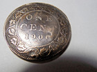 1893 1900 Canadian Large Cent In Good Condition   Double Sided      