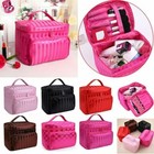 Professional Large Cosmetic Case Makeup Bag Storage Handle Organizer Travel Kit