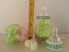 12 Green Fillable Bottles Baby Shower Favors Prizes Games Girl Or Boy Decoration
