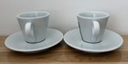 Lot Of  2  Lavazza Espresso Cups   Saucers  Porcelain  Made By Apulum Porcelain