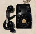 Vintage Western Electric Bell System Black Rotary Desk Telephone Mid Century Mcm