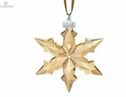Nib Swarovski Scs 2015 Limited Edition Gold Christmas Crystal Ornament  5135903