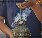 Old Chinese Buddhism Temple Bronze Animal Dragon Statue Bell Chung Chimes Clock