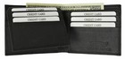 Mens Genuine Cowhide Leather Credit id Card Holder Bifold Wallet Slim Purse Gift