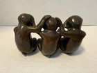 Bronze Monkey Figurine Hear No Evil See No Evil Speak No Evil 2 5  X3 
