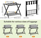 Pack Of 2 Steel Luggage Rack Fully Assembled  Folding Suitcase Stand With Shoe