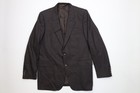 Vtg 60s 70s Mens 44r Heavy Wool 2 Piece Pinstriped Suit Wedding Brown 34x31 Usa