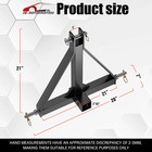 W  2  Receiver 3 Point Trailer Hitch For Category 1  3 Pt Tractor For Kioti Etc 