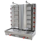 110v 60hz Commercial Gas Shawarma Machine Dual Station 5 Burner Kebab Grill