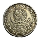 1913 Brazil 2000 Reis Silver Coin