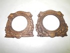 Vintage Singer Treadle Sewing Machine Drawer Front Wood Appliques  Set Of 2