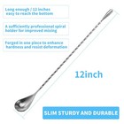 2 Pcs 12 Inch Bar Mixing Spoon Cocktail 12 2x 1 Inches  Silver-2pcs