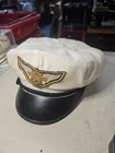 Rare Vintage Harley Davidson White Captains Hat Size Large Read