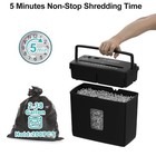 Woolsche Paper Shredder For Home 5 Sheet Desktop Cross Cut With 2 38-gallon B   