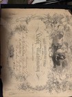 Antique 1857 Marriage Certificate John Lyon And Phebe Henderson On October 3rd