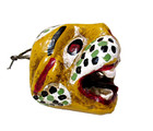 Vtg 1970 s Mexican Carved Wood Hp Roaring Jaguar Mask Wall Decor Folk Art Mexico