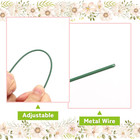 Green Floral Wire Stems  50 Pieces  Thick Flower Rose Bud Sticks  8 Inches