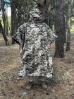 Anti-drone Imaging Cloak Anti-thermal Tactical Poncho With The Hood Pixel 1