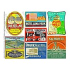 Hotel Luggage Labels  2 Sticker Sheets  Baggage Labels  Vintage Reproductions