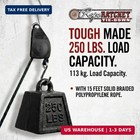 3 8 Block And Tackle Pulley System - 250 Lb Capacity Adjustable Hoist For Liftin