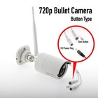 Wireless 720p Outdoor Bullet Security Camera Add-on replacement  button Type 