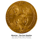 Lot Of 4 Original 1964 Beatles Us Visit Commemorative Brass Coins W  Wrappers