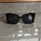 Women s Oversized Square Sunglasses Black Plastic Frame Gray Tint