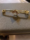 Vtg Horse Brooch Safety Pin Style Gold Tone Pony Silhoutte Pin Badge A443