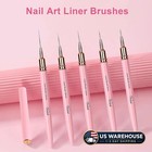 5pcs Nail Art Liner Brushes Liner Brush For Nails Gel Striping Nail Brushes
