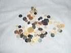 Ms1213  - Lot Of 100 Antique   Vintage Buttons -sewing  Crafts  Bracelets  Pins