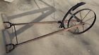 Vintage  Wheel Garden Hand Push Cultivator Tiller Weed Plow Vegetable 