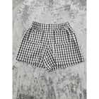 Vintage 80s Leslie Fay Sport High Rise Pleated Short Size 32 Black White Gingham