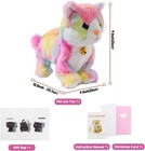 Plush Cat Stuffed Animal Interactive Cat Robot Toy  Led Robotic Cat Colorful