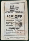 Judas Priest Iron Maiden Oct 2  1982 Backstage Pass Madison Square Garden Coa