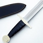 D2 Steel Medieval Short Sword Dagger Leather Handle Tactical Field Tool W sheath