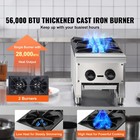 Uimoso Commercial Gas Stove With 2 Burners For Countertop Cooking In Kitchens