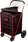 Folding Grocery Basket Cart Shopping Wheel Large Utility Laundry18 x15 x24  bag 