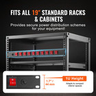 19  1u Pdu 10 Outlets Rack Mount Power Strip Surge  Overload Protection