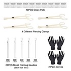 Piercing Kit - 43pcs Professional Piercing Kit Includes 25pcs Mixed 12g 14g 1   