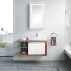 Bathroom Wall Mounted Medicine Mirror Cabinet Durable Adjustable W storage Shelf