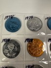 Vintage Lot Of 45 Aluminum Tokens From 1978-1991 All Near Mint Various Events