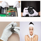 White Cotton Gloves 24 Pairs Inspection Jewelry Coin Silver Reusable Medium