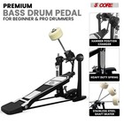 5 Core Bass Drum Pedal Mount Adjustable Felt Beater Head Single Chain Foot Pedal