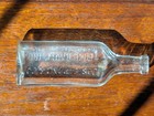 Antique Jos Strong   Co Terre Haute Ind Embossed Glass Bottle Indiana
