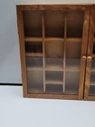 Vintage Wood Wall Display Case Trinket Shelf Curio Cabinet 22 Compartments 16x12