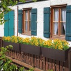 Aoodor 4 Pack Railing Planter Window Box Hanging Flower Pot W adjustable Bracket